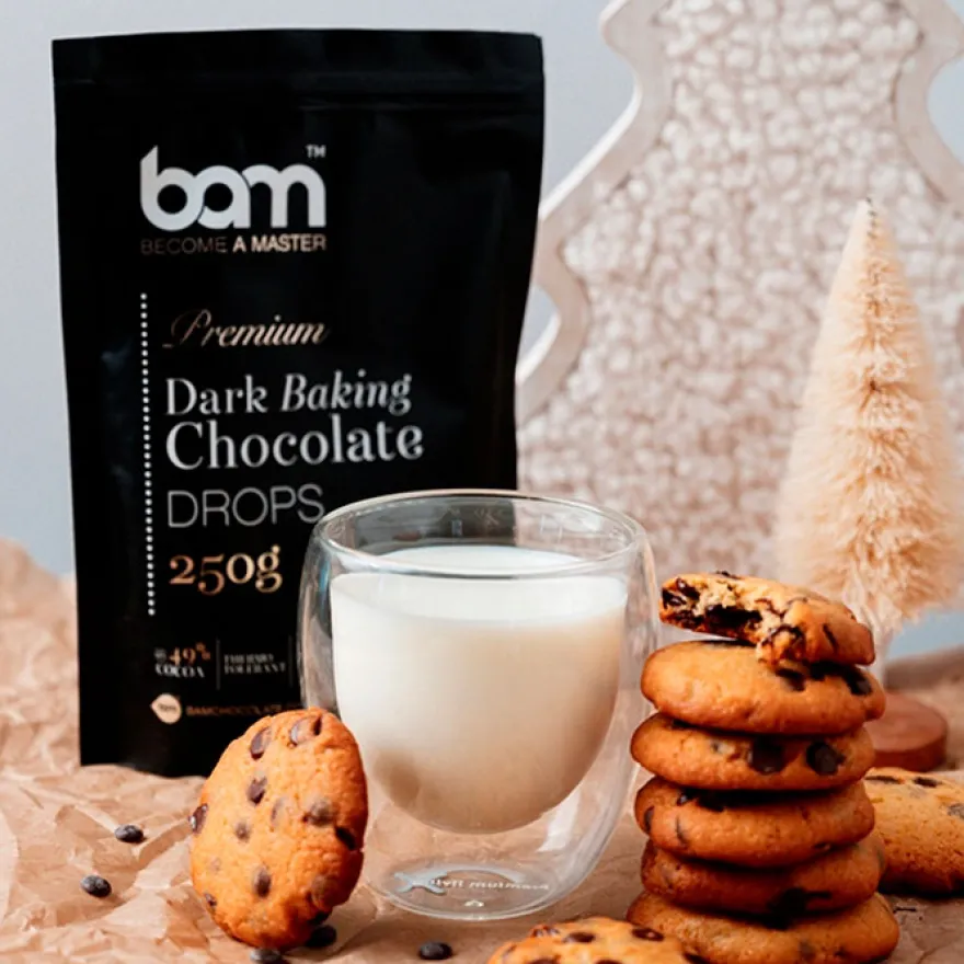 BAM Bagechokolade Mørk 250 g – (49%)