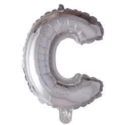 Bogstav Ballon “C” Sølv 41 cm.
