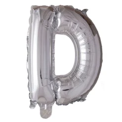Bogstav Ballon “D” Sølv 41 cm.