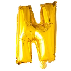 Bogstav Ballon “N” Guld 41 cm.