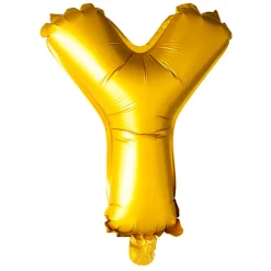 Bogstav Ballon “Y” Guld 41 cm.