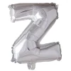 Bogstav Ballon “Z” Sølv 41 cm.