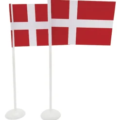 Bordflag m. fod 6 stk., Plastik – Scanseason
