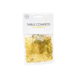 Bordkonfetti m. “Just Married” i guld tekst