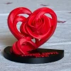 3D-printet Hjerte-Rose Figur – Verdens Bedste Mor
