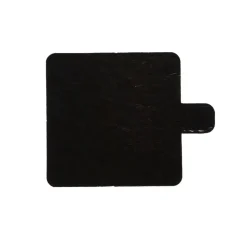 Firkantet kagepap m. tunge – 8×8 cm – Guld/Sort