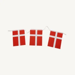 Flagguirlande med Dannebrog – 2,5 m.