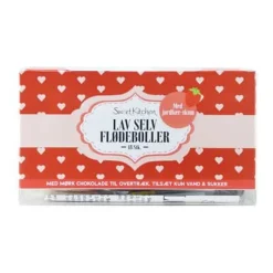 Flødebolle kit med jordbærskum og mørk chokolade