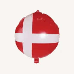Folieballon Dannebrog Ø45 cm.