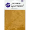 Guld Karamelpapir – 50 stk. á 10×10 cm