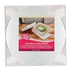 Kageboks med rundt kageplade 25x25x15 cm – FunCakes