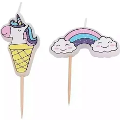 Kagelys Unicorn & Regnbue 5 stk.