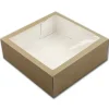 Kageæske Kraft med vindue – 26 x 26 x 9 cm