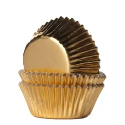 Mini muffinsforme guld folie 36 stk. – House of Marie