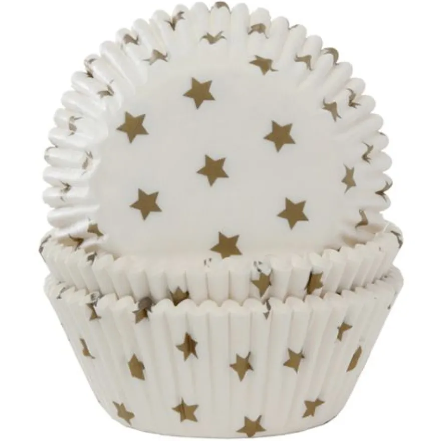 Muffinsforme Guld Stjerner 50 stk. – House of Marie