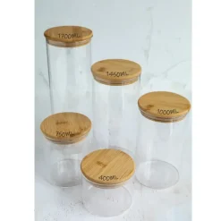 Opbevaringsglas med Bambuslåg (750 ml) – BrandNewCake