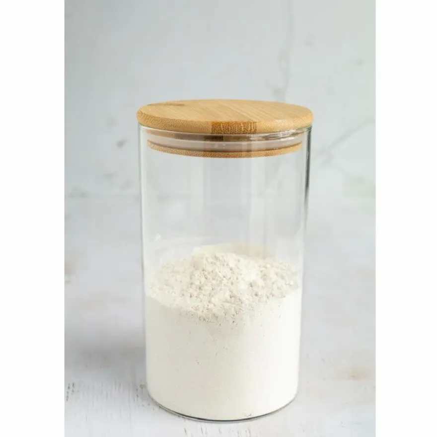 Opbevaringsglas med Bambuslåg (1000 ml) – BrandNewCake