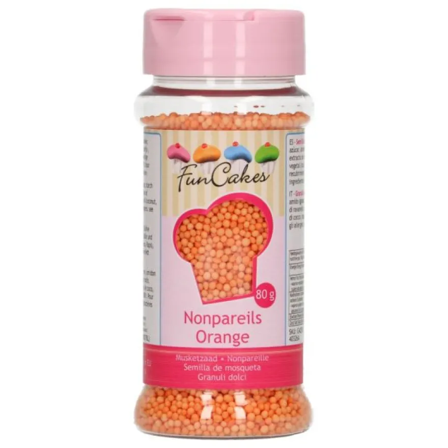 Orange krymmel 80g, Nonpareils – FunCakes