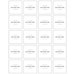 Personaliserede Firkantet Etiketter / Labels til Krydderiglas & Condibøtter 20 stk. – 4,5 cm x 4,5 cm