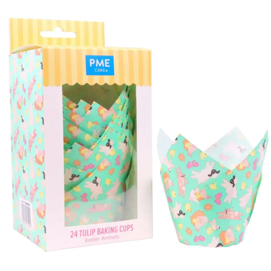 Påske Tulipan muffinsforme – 24 stk. – Easter Animals – PME