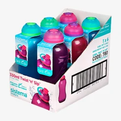 Sistema Drikkedunk 330 ml Twist’n Sip Blå, Pink, Grøn, Lilla.