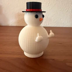 Sjov Snemand “Naughty Snowy” (10 cm) – 3D-Printet Julefigur