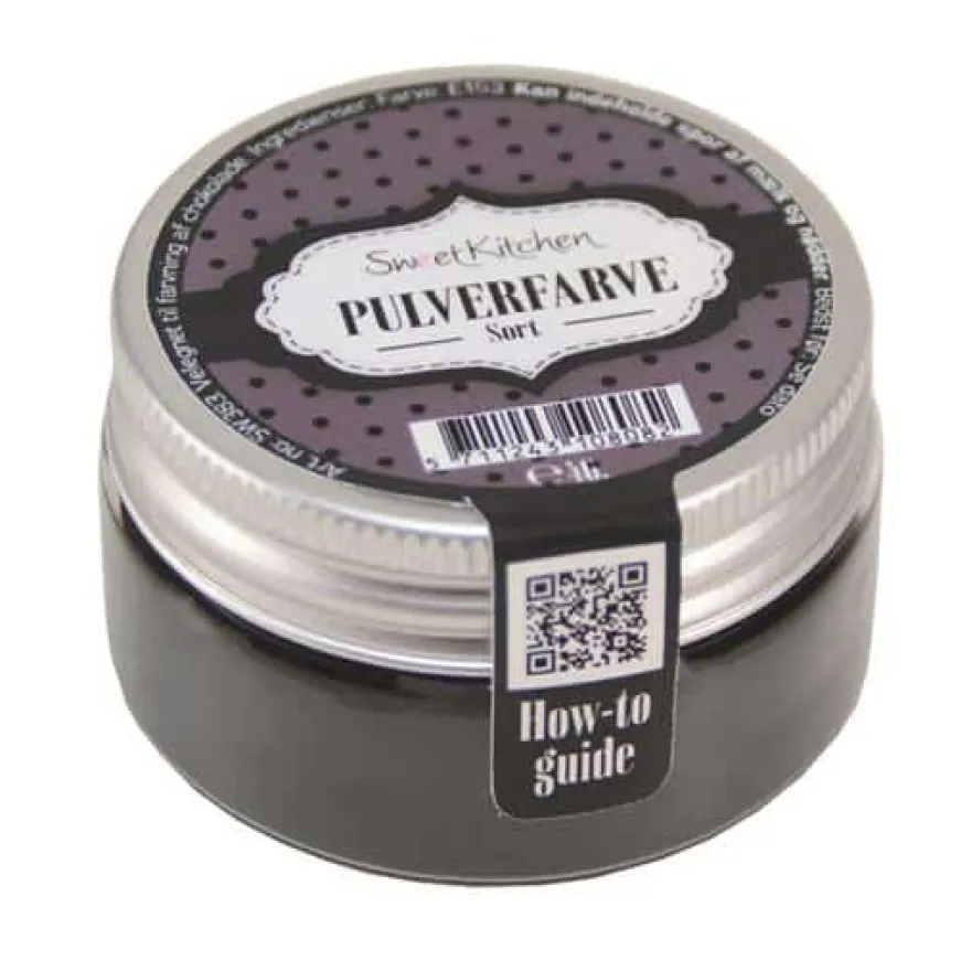 Sort pulverfarve 4g – Sweetkitchen