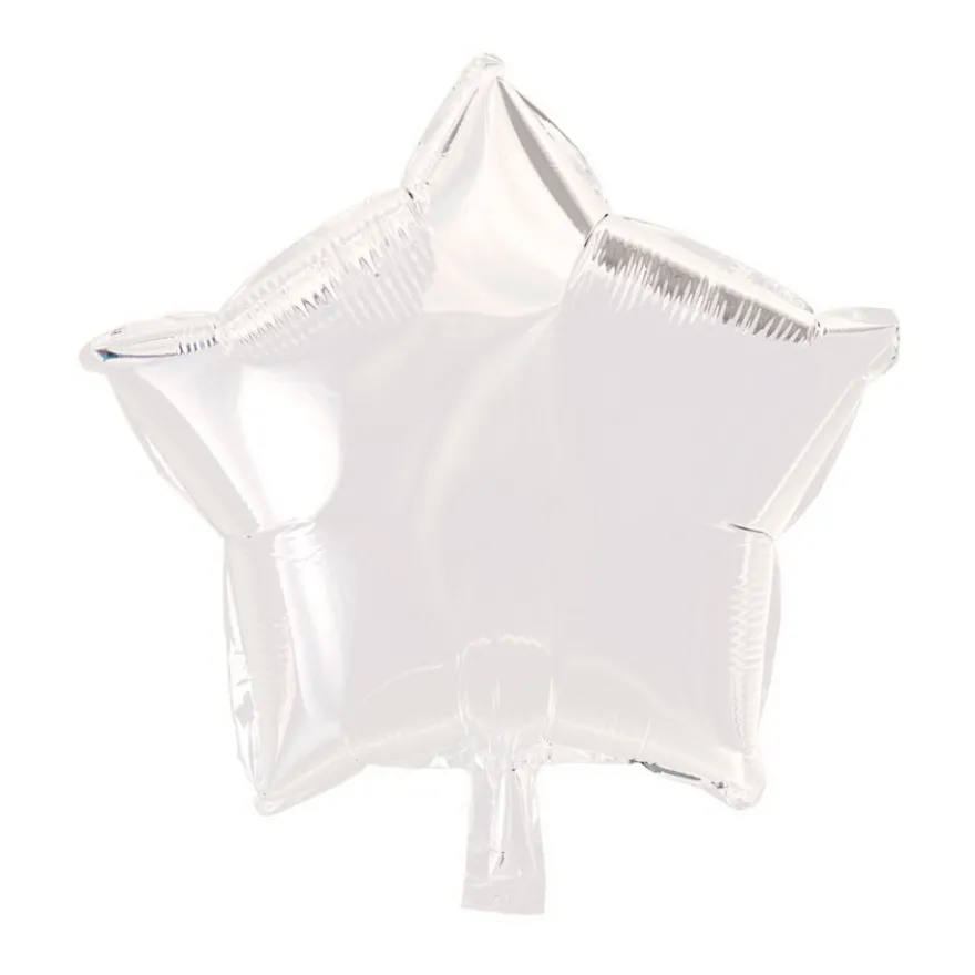 Stjerne Folieballon Hvid 46 cm.