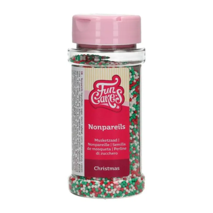 Sukkerperler Julefarver, 80 g – FunCakes