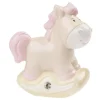 Topfigur barnedåb Gyngehest Pink 4,5 cm