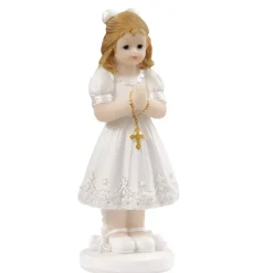 Topfigur Konfirmation / Konfirmand Pige Med Kors 8,5 cm