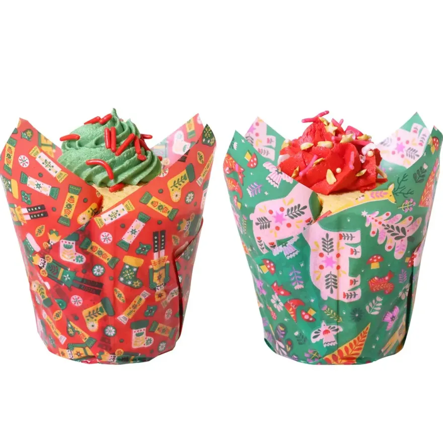 Tulipan Muffinsforme (Enchanted Jul) fra PME – 24 stk.