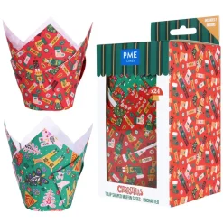 Tulipan Muffinsforme (Enchanted Jul) fra PME – 24 stk.