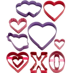 Udstikkersæt Valentines 9 stk., Wilton