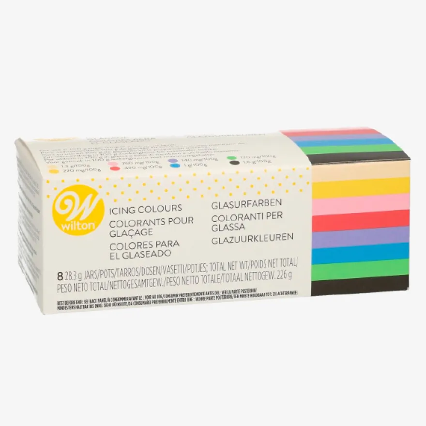 Wilton Pastafarve sæt (8 farver) 28 g – Wilton